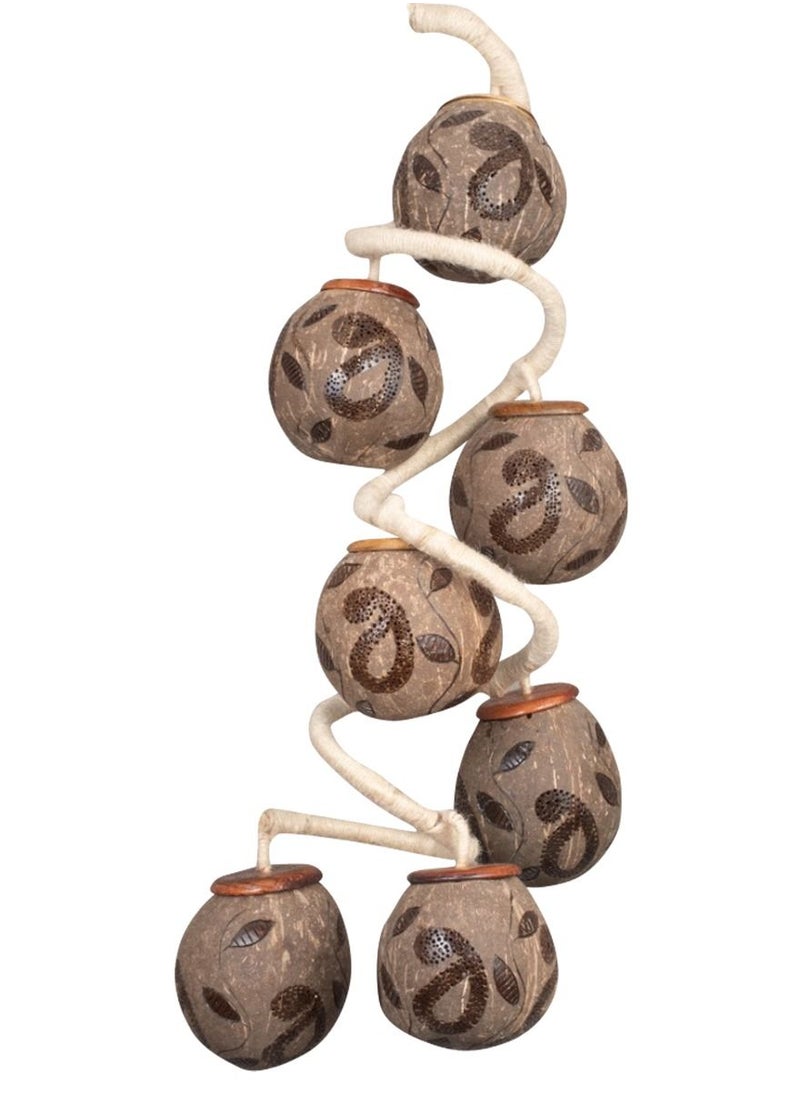 N & H Coconut Shell Ceiling Lights 7 Balls hanging Design  - Image 4