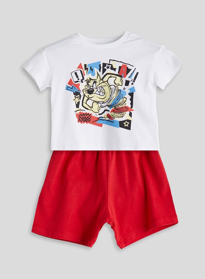 LC WAIKIKI Baby Boys' Printed T-Shirt and Shorts 2 Pack Summer Set - Image 1