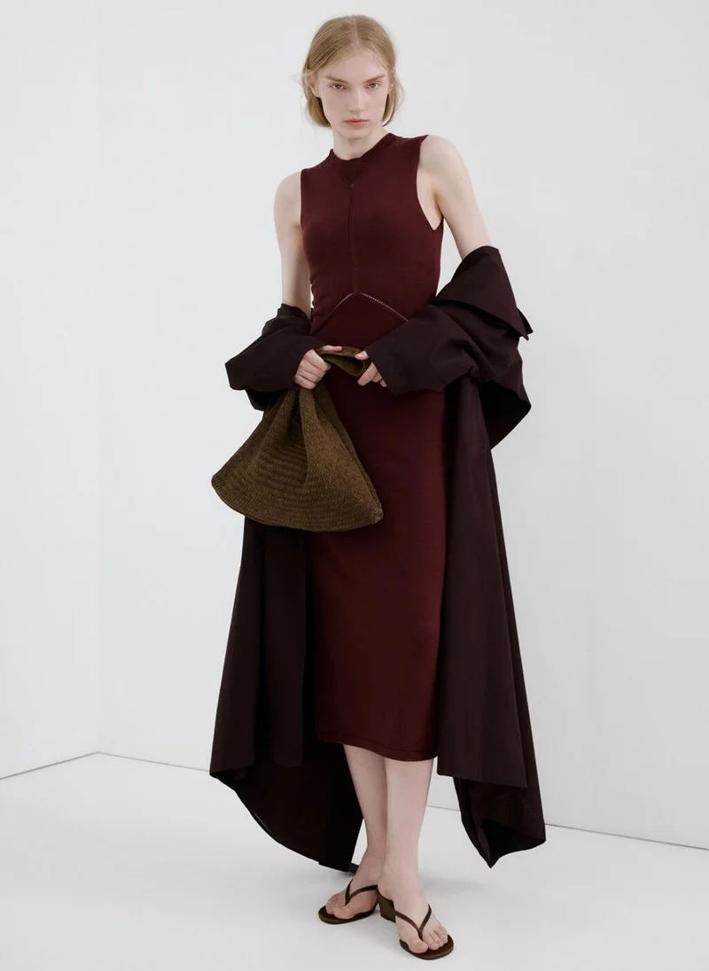 MANGO Knit midi dress