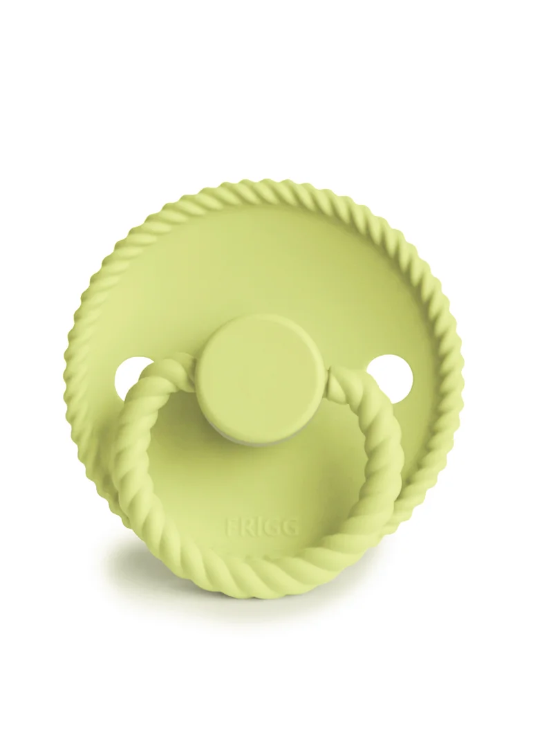 FRIGG Rope - Round Silicone Pacifier 0-6 Months - Green Tea - Size 1