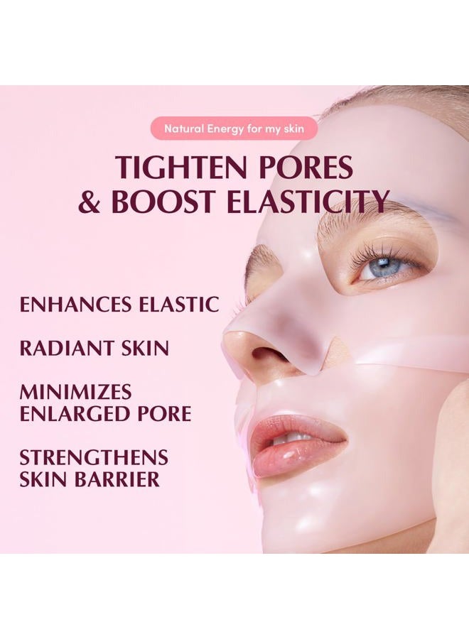 eqqualberry قناع كولاجين لتضييق المسام - PDRN وكولاجين منخفض الجزيئات لتقليل المسام وشد البشرة | قناع وجه كوري من الكولاجين لبشرة زجاجية، 4 أوراق، 1.01 أونصة. - Image 4