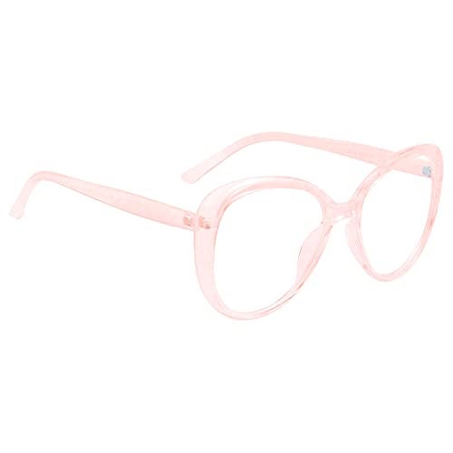 Peter Jones Pink Cateye Oversized Large Blue Light Blocking Computer/Gaming Glasses for Women/Girls (20389PK) - Image 2
