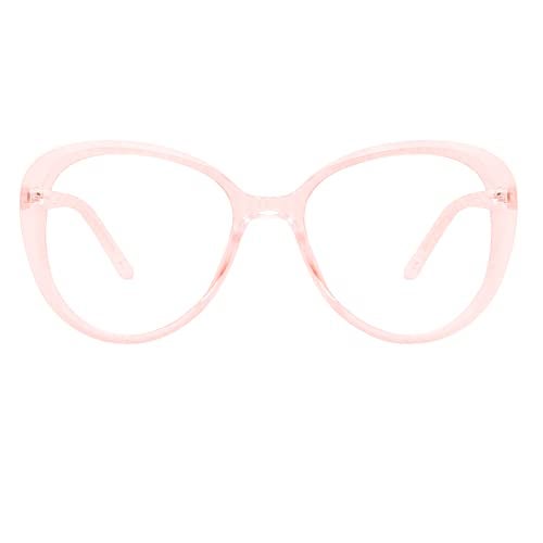 Peter Jones Pink Cateye Oversized Large Blue Light Blocking Computer/Gaming Glasses for Women/Girls (20389PK) - Image 4