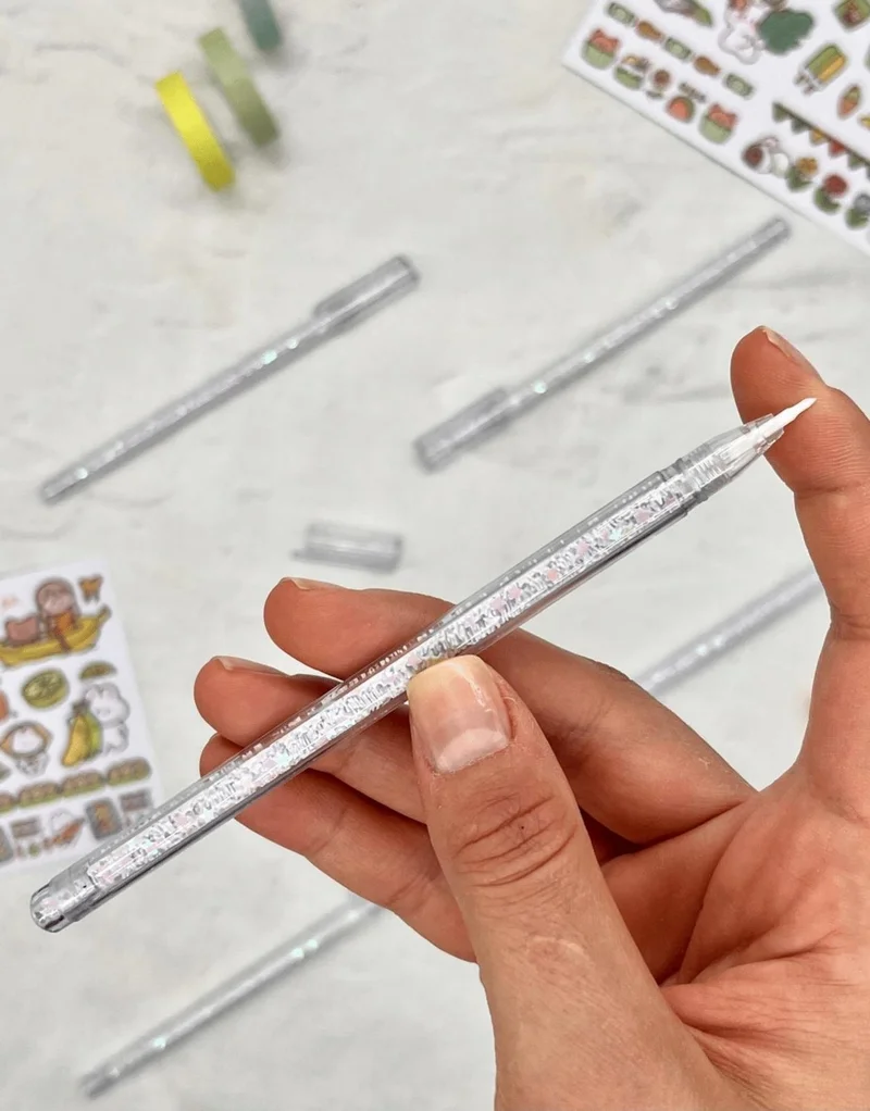 كاغيت جيمي دوكان Pen Look White Sequined Ceramic Tip Utility Knife / Art Knife / Bullet Journal