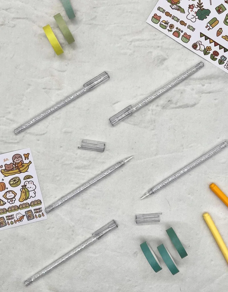 كاغيت جيمي دوكان Pen Look White Sequined Ceramic Tip Utility Knife / Art Knife / Bullet Journal