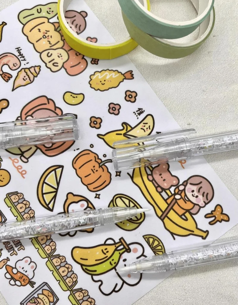 كاغيت جيمي دوكان Pen Look White Sequined Ceramic Tip Utility Knife / Art Knife / Bullet Journal