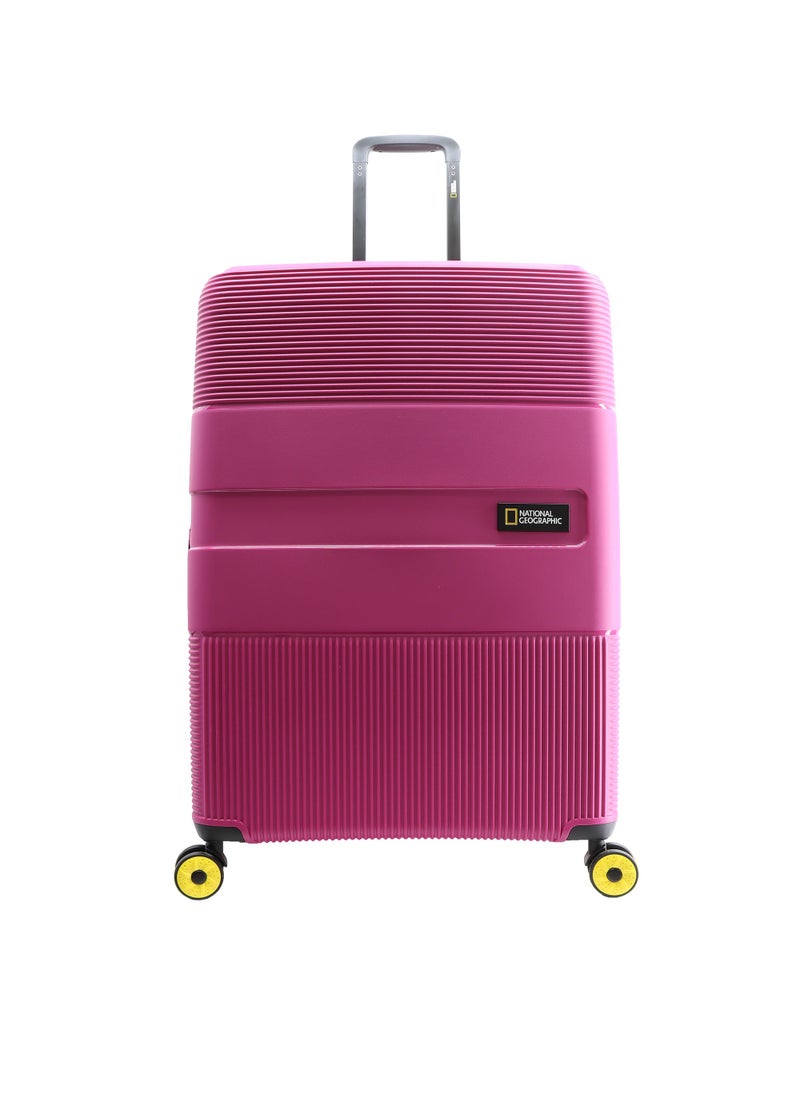NATIONAL GEOGRAPHIC National Geographic Cavern Check-In Large PP Hardside Luggage Fuchsia Pink, Durable/ Unbreakable/ Lightweight/ Anit-theft Zipper/ 4 Double Wheel TSA Lock Suitcase Trolley Bag (71 cm/ 28 Inch).  - Image 1