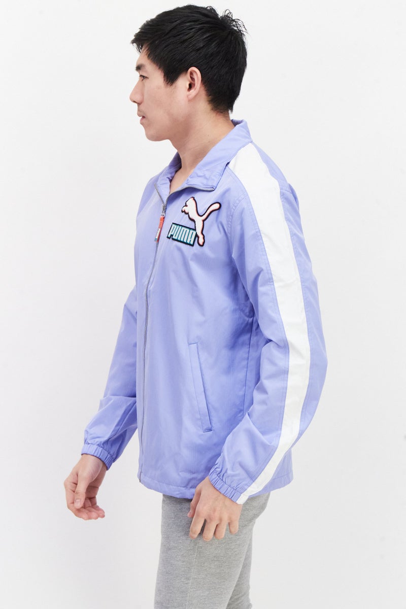 PUMA Men Sportswear Fit T7 Long Sleeve Track Jacket, Lavender - Image 2