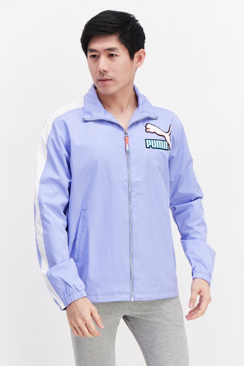 PUMA Men Sportswear Fit T7 Long Sleeve Track Jacket, Lavender - Image 1