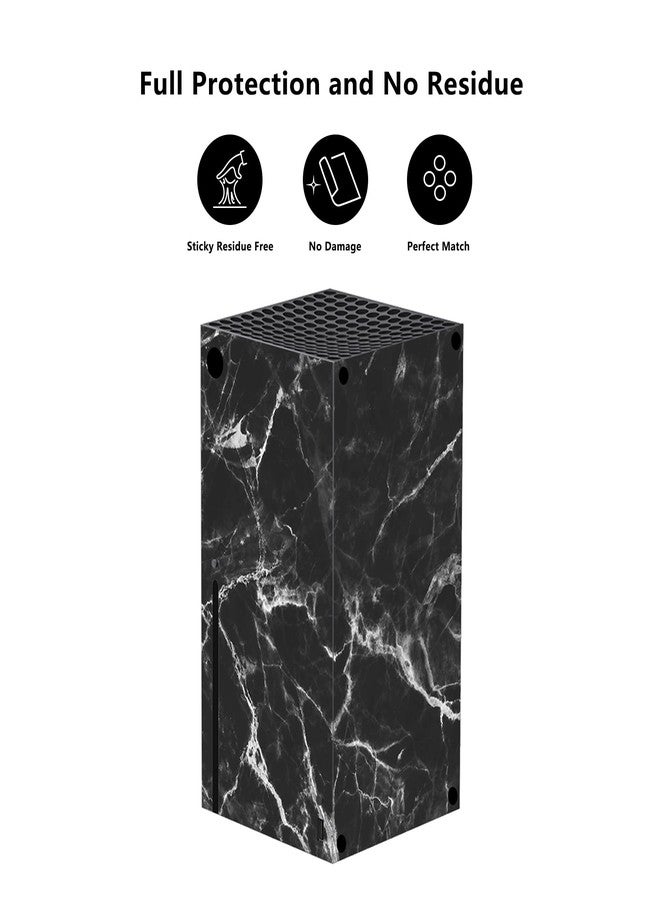 PlayVital Black White Marble Effect Custom Vinyl Skins for Xbox Core Wireless Controller, Wrap Decal Cover Stickers for Xbox Series X Console Controller - Image 3