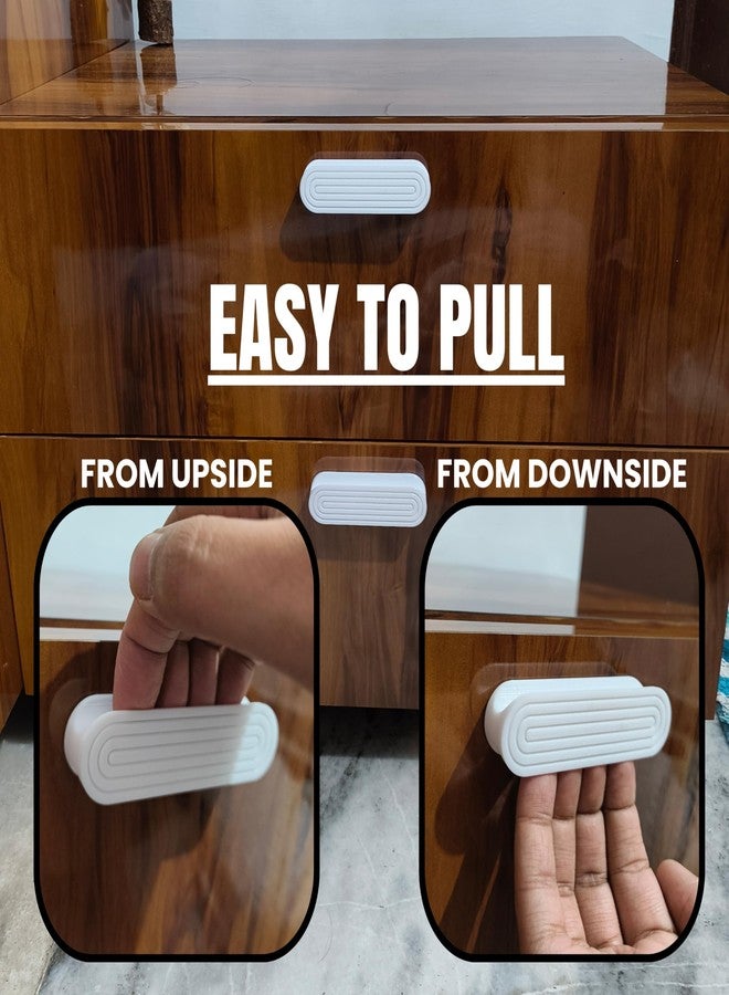 THIRD DIMENSION 2 Pcs Adhesive Cabinet Pull Handle - Modern & Stylish Sticky Knobs for Sliding Window, Drawer, Wardrobe, & Small Doors | Strong Adhesive | No Drill Needed (ADHESIVE-RECTANGULAR, BLACK, Pack of 2) - Image 5