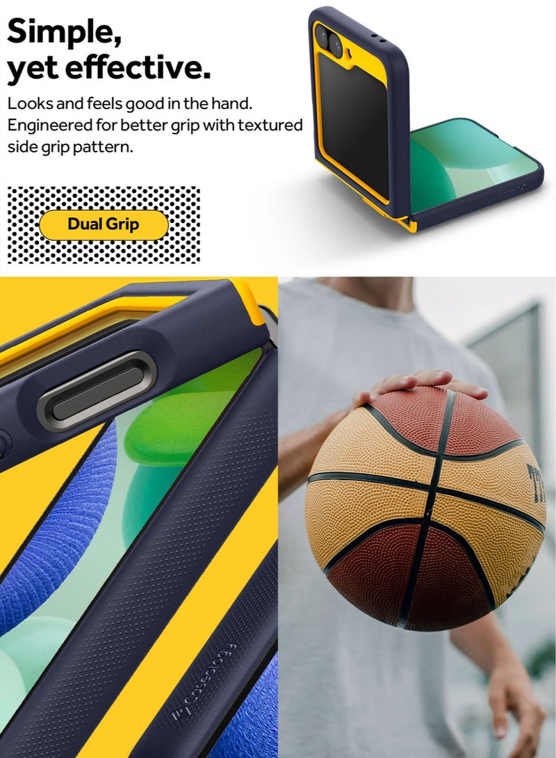 Caseology Nano Pop Samsung Galaxy Z Flip 6 Case Cover (2024) with [Finger Ring Grip] - Blueberry Navy - Image 5