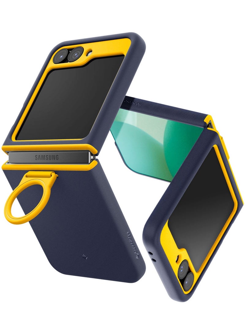 Caseology Nano Pop Samsung Galaxy Z Flip 6 Case Cover (2024) with [Finger Ring Grip] - Blueberry Navy - Image 1