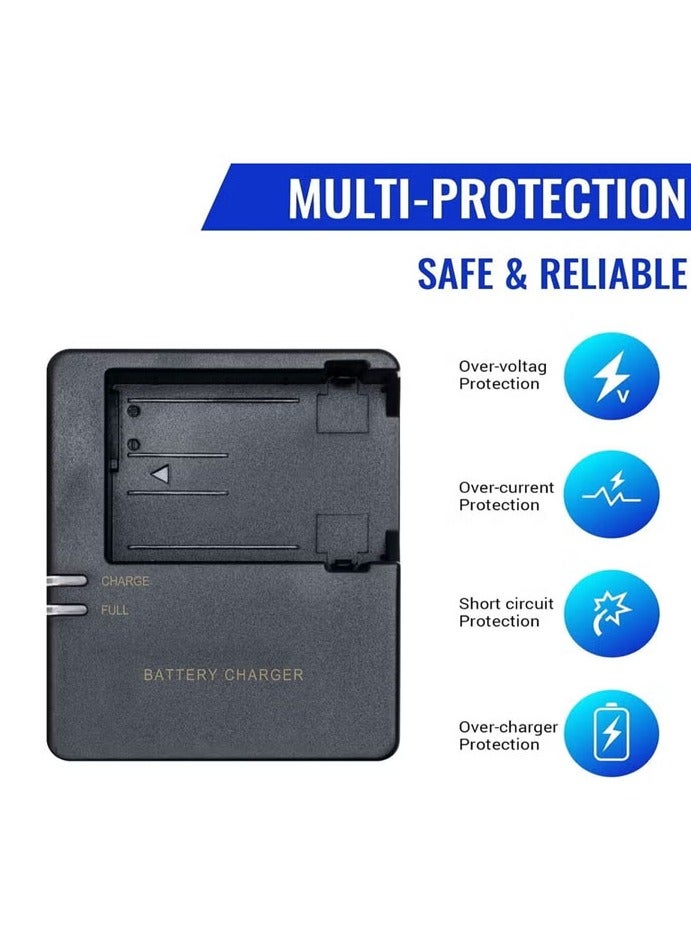 شاحن بطارية سريع LC-E8 متوافق مع بطارية LC-E8 LP-E8 لكاميرات Canon EOS Rebel T2i T3i T4i T5i 550D 600D 650D 700D X4 X5 X6 X6i X7i، غير مخصص لكاميرات Rebel T2 وT3 وT4 وT5 - Image 3