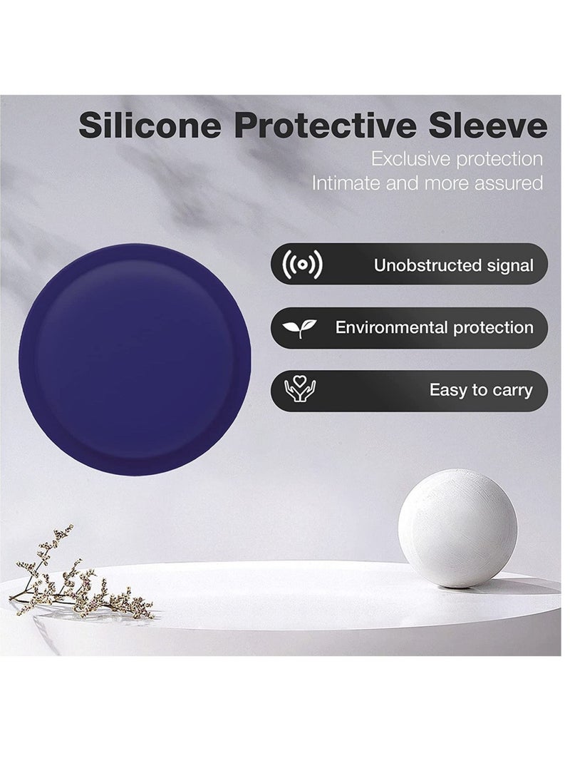 Captaintech AirTag Case AirTag Holder AirTag Accessories Silicone Pasteable Waterproof Anti Scratch Sticker AirTag Case Hidden Location Tracker Air Tag Holder for Kids for Apple Airtag 2 Packs (Blue) - Image 5