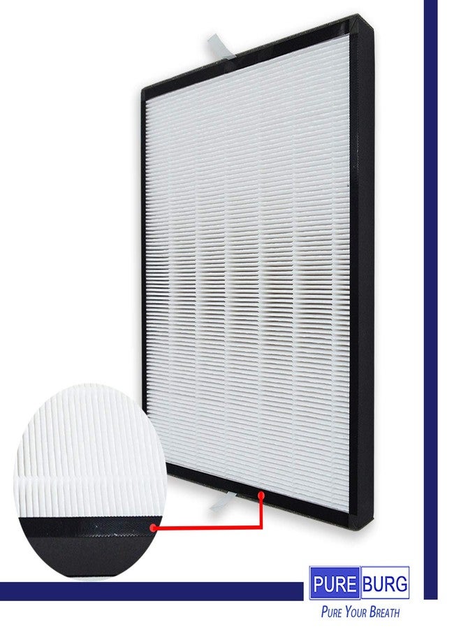 PUREBURG مجموعة فلاتر بديلة من بيوربيرغ FLT5900 متوافقة مع فلتر جهاز تنقية الهواء جيرم جارديان AC5900WCA، عبوة واحدة من فلاتر HEPA H13 + الكربون النشط المسبقة عدد 2 - Image 2