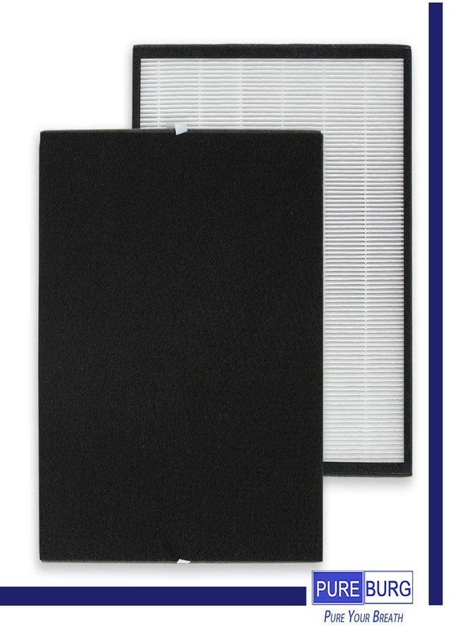 PUREBURG مجموعة فلاتر بديلة من بيوربيرغ FLT5900 متوافقة مع فلتر جهاز تنقية الهواء جيرم جارديان AC5900WCA، عبوة واحدة من فلاتر HEPA H13 + الكربون النشط المسبقة عدد 2 - Image 4