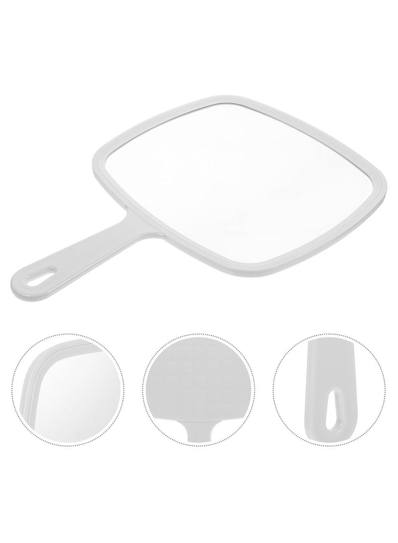 Arabest Handheld Mirror, Cosmetic Mirror with Handle, Large Wall Mount Hand Mirror, Portable Vanity Mirror for Shaving, Makeup, Bathroom, Hair, Salon, Travel (White) - Image 5