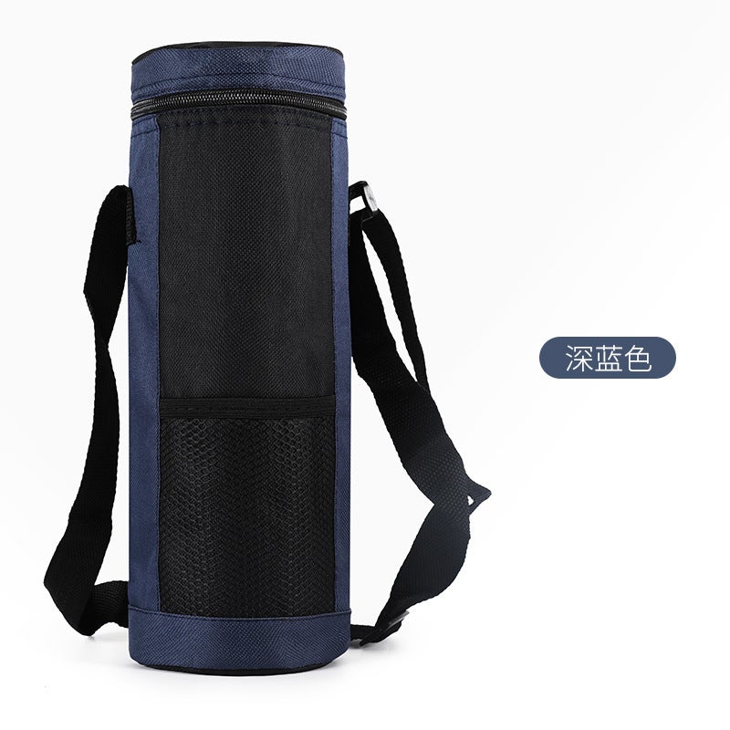 Oxford Fabric Ice Pack Insulated Foldable Bottle Sleeve Navy blue 