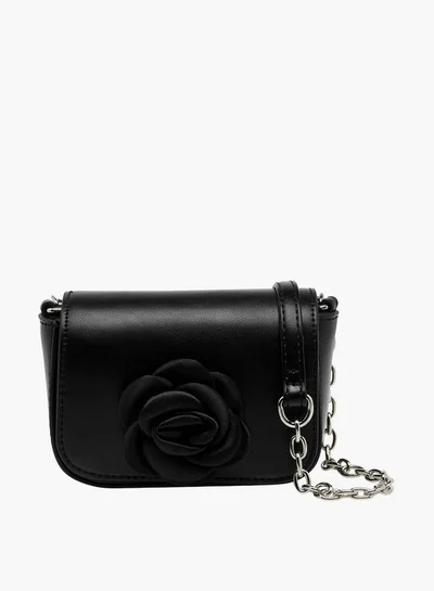Flora Bella By Shoexpress Flora Bella Floral Accent Crossbody Bag with Chain Strap Ramadan Collection