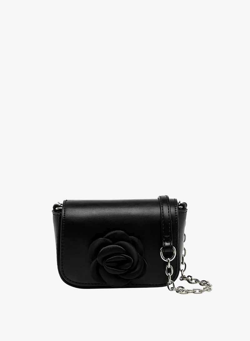 Flora Bella By Shoexpress Flora Bella Floral Accent Crossbody Bag with Chain Strap Ramadan Collection