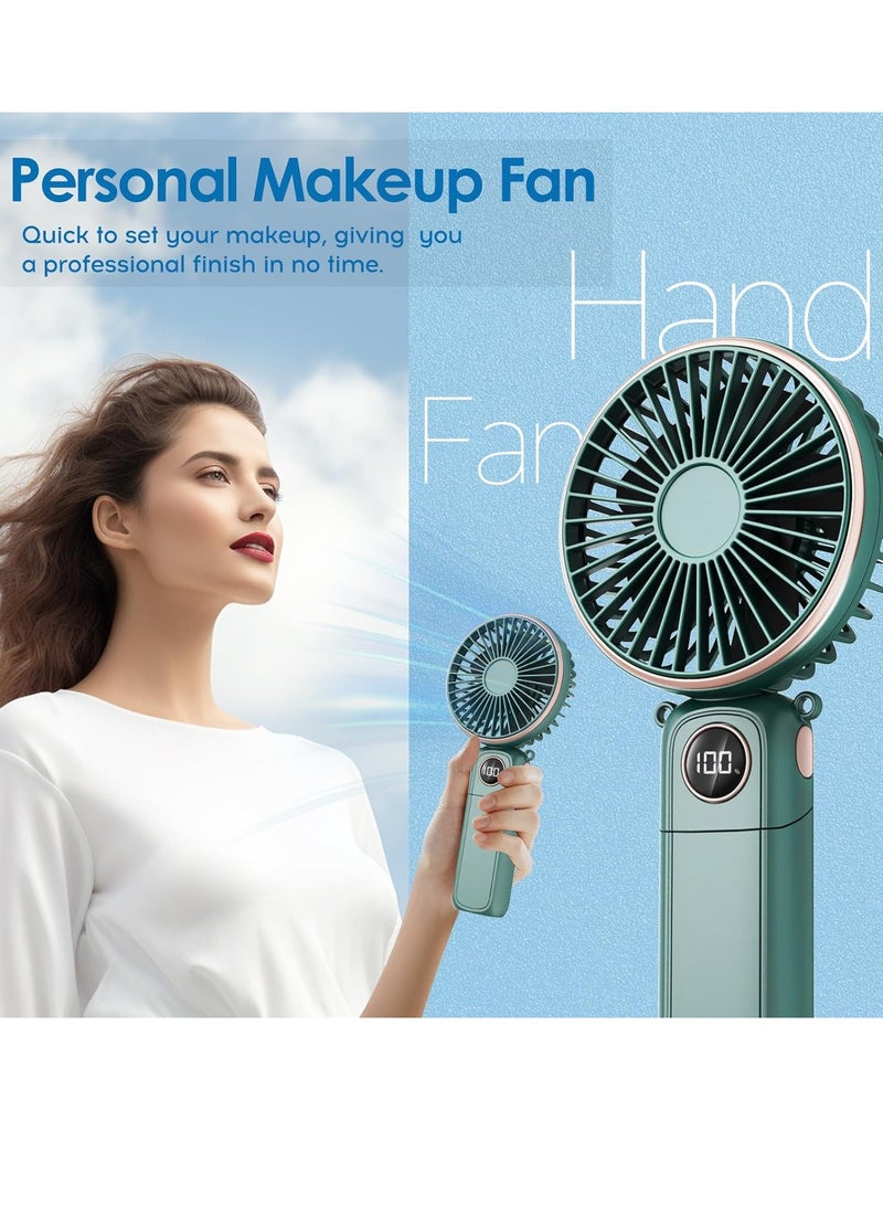 general Portable Handheld Fan, 5200mAh Portable Fan Rechargeable, 180° Foldable Small Mini Hand Held Fan, Max 22 HRS Working, 6 Speeds, LED Display, Quiet Personal Battery Operated Hand Fan - Image 5