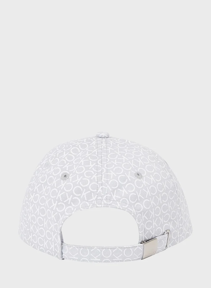 CALVIN KLEIN Monogram Detailed Curved Peak Cap