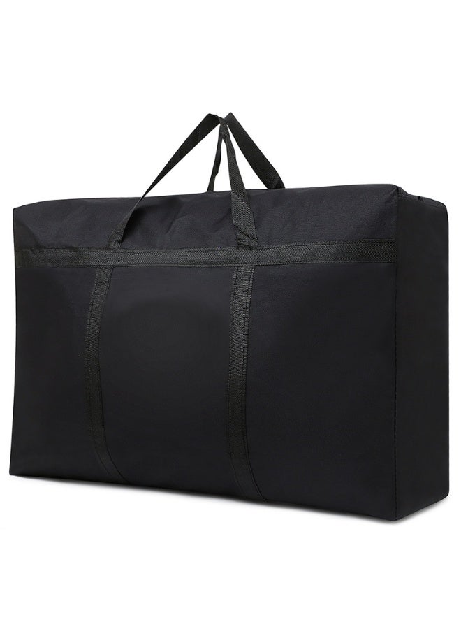 Extra Large Moving Bags with Zippers & Carrying Handles 2 Pack(90x48x25cm + 90x58x28cm), Heavy Duty Black Storage Bags, Storage Bags Storage Totes for Clothes, Moving Supplies, Space Saving, Oversized Storage Bag Organizer for Moving, Traveling Bag, Moving Packing Bag