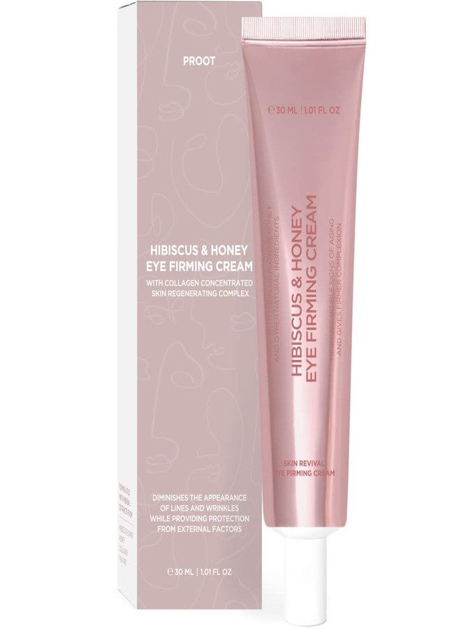 Proot Hibiscus and Honey Eye Firming Cream with Hyaluronic Acid Skin Nourishing Complex | Hibiscus and Honey Firming Cream For Eye Puffiness, Dark Circles and Other Rejuvenating Skincare | Puffy Eyes Skincare for Sensitive and All Skin Type | Skin Reviving Eye Cream for Wrinkles Formulated with Hibiscus Flower, Honey and Other Natural Ingredients | Use with our Hibiscus and Honey Firming Cream and Serum for the Best Results | 1.01 oz 30 ml - Image 1