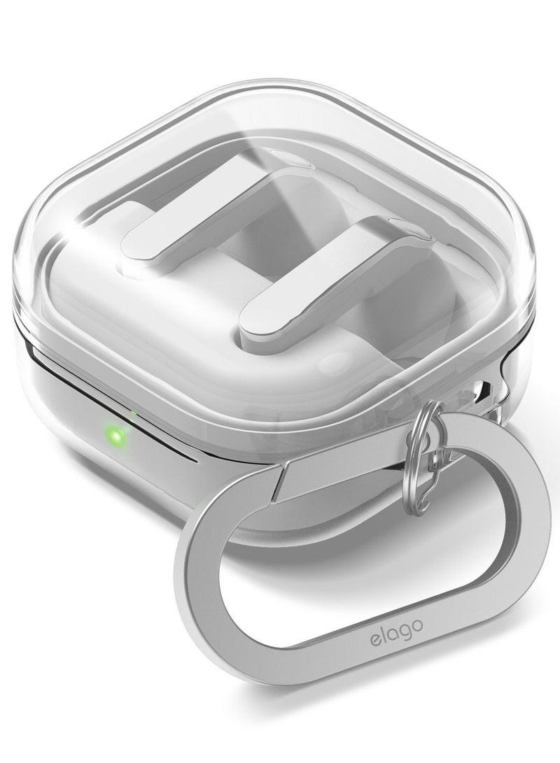 Elago غطاء Clear Hang لسماعات Samsung Galaxy Buds 4 Pro و Galaxy Buds4 مع حلقة تسلق - شفاف - Image 1
