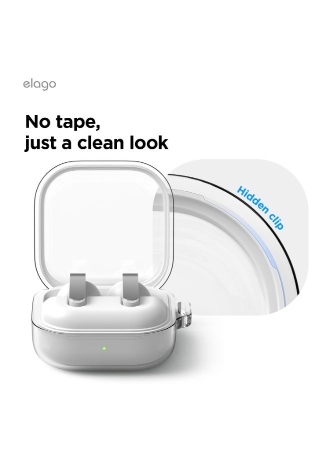 Elago غطاء Clear Hang لسماعات Samsung Galaxy Buds 4 Pro و Galaxy Buds4 مع حلقة تسلق - شفاف - Image 5
