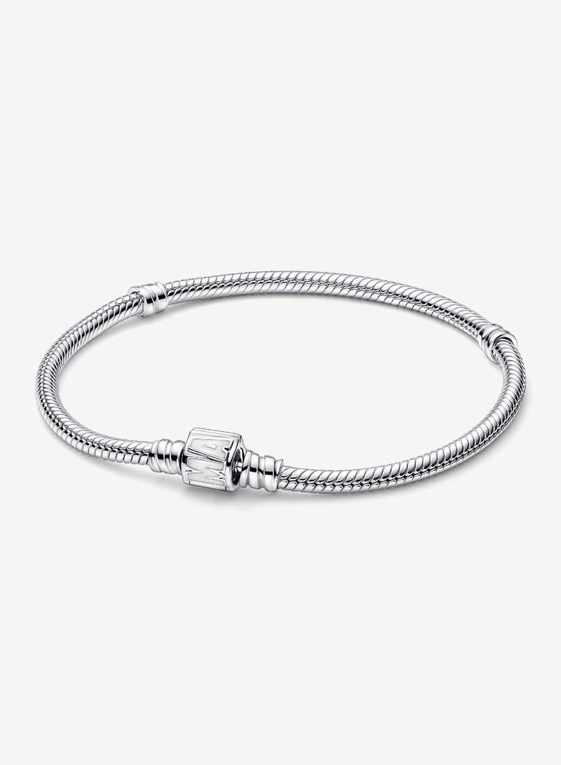 PANDORA Pandora Moments Marvel Logo Clasp Snake Chain Bracelet  - Image 1