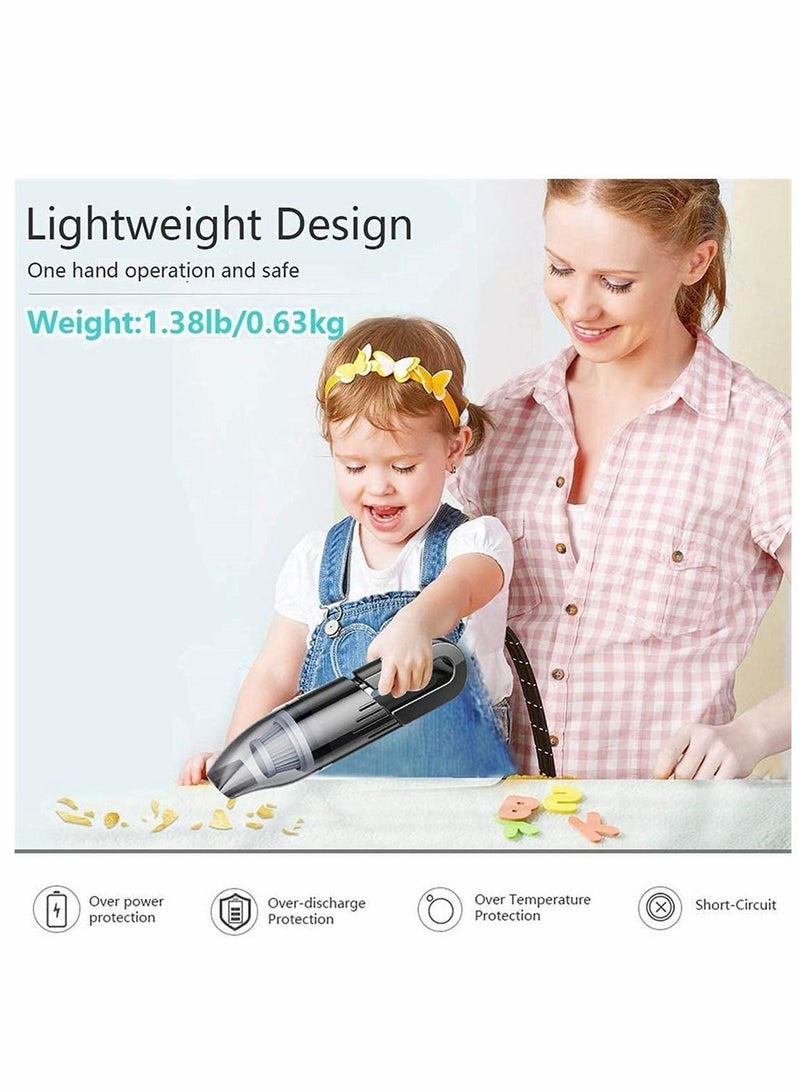 Y&D Mini Protable Car Vacuum Cordless Handheld for Quick Dust Buster Rechargeable Home and Office - Image 2