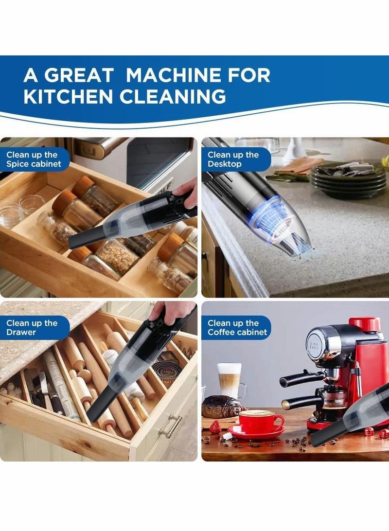 Y&D Mini Protable Car Vacuum Cordless Handheld for Quick Dust Buster Rechargeable Home and Office - Image 4