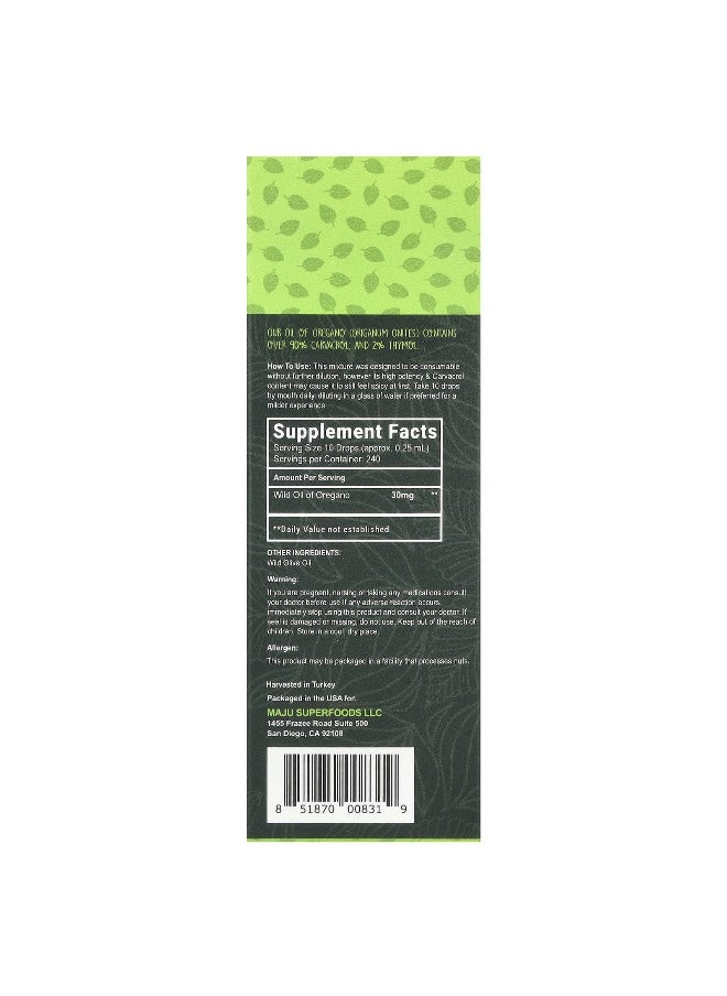 Maju Superfoods Maju Superfoods, CV 90+ Oregano Oil, 30 mg, 2 fl oz (60 ml)  - Image 2
