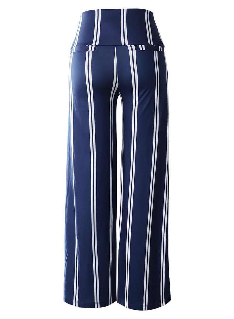 Arolina Women's Stretchy Wide Leg Palazzo Lounge Pants Casual Comfy High Waist Palazzo Pants - Image 3