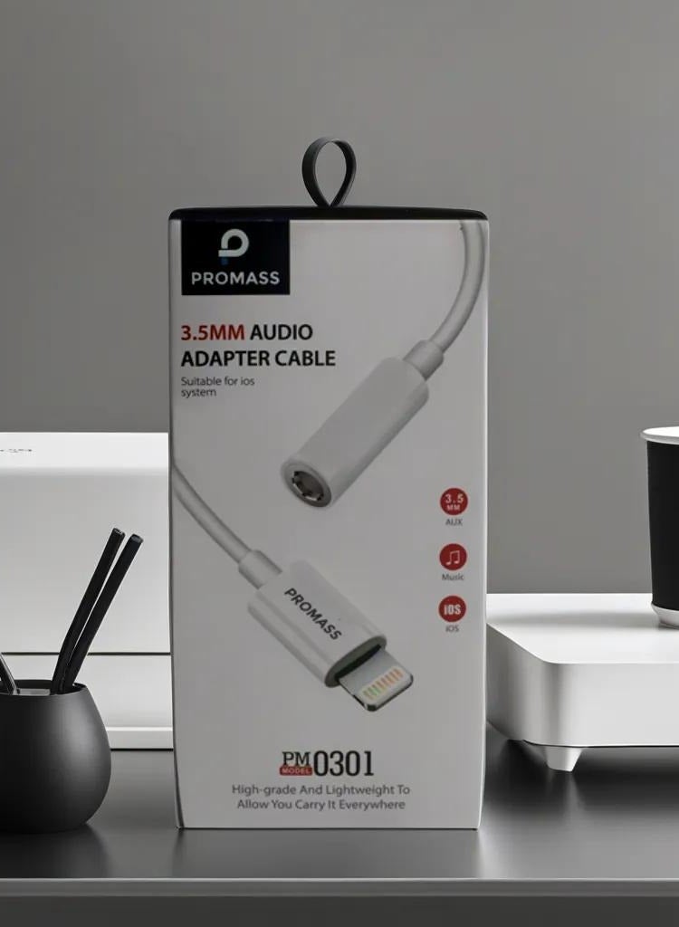 PROMASS Elevate Your Audio Experience with our 3.5mm to Lightning Cable for Seamless Sound Integration - Image 1