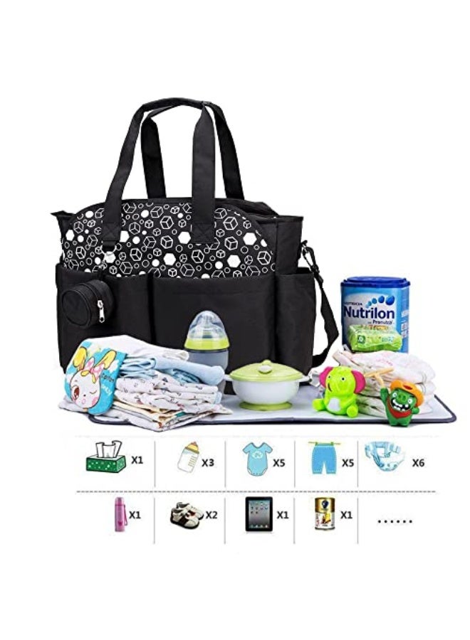 Lmbabter Diaper Bag Tote with Pacifier Case&Changing Station Upgrade Multi-Function Messenger Weekender Bag Baby Bag  - Image 2