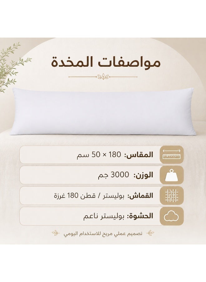 Luxury Long Body Pillow from GOLDEN REST  with Soft Polyester Filling & Microfiber Fabric – Comfortable Sleep Support - Image 4