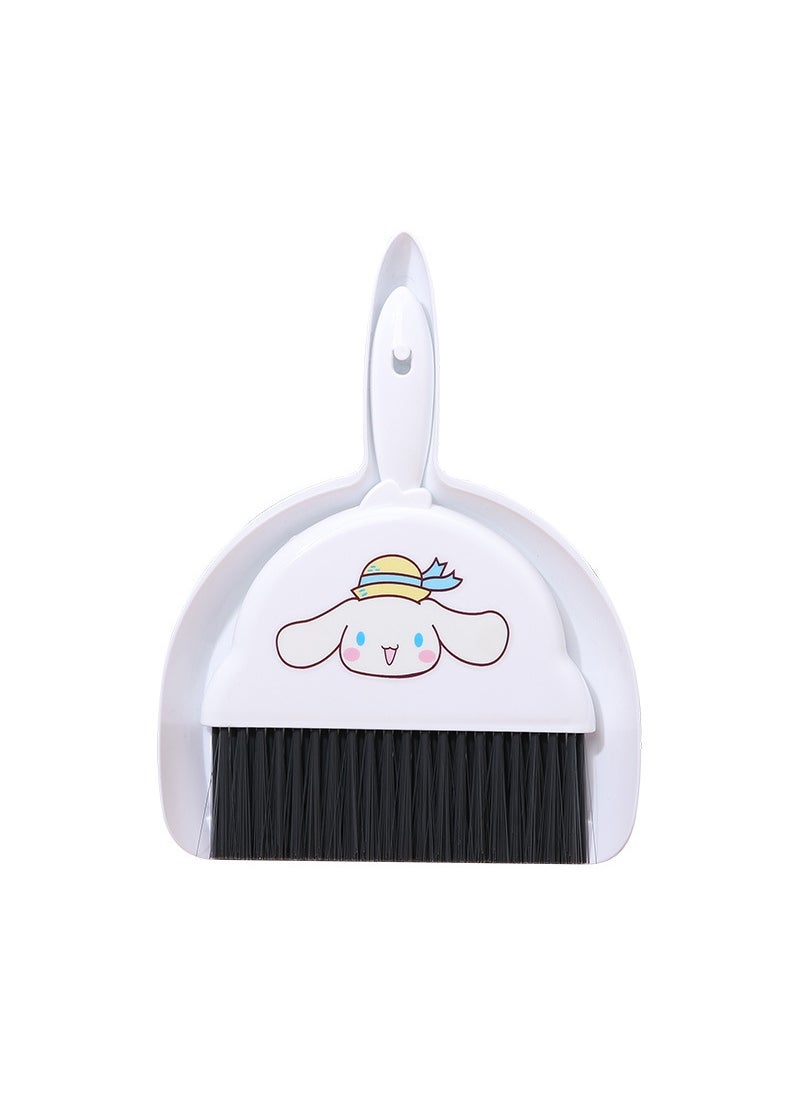 بيوينتي Desktop dustpan broom suit household car cleaning tool broom computer keyboard cleaning brush broom with shovel suit White 