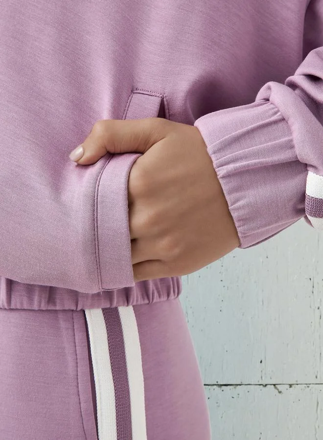 Kappa PURPLE Kappa Women Soft Touch Zip Through Sweatshirt for Women | Best Price UAE