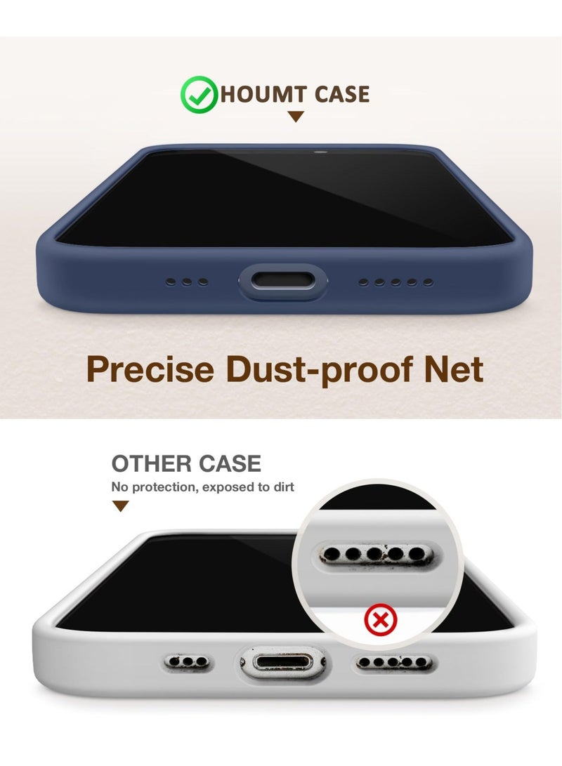 كابتن تيك حافظة iPhone 15 Pro Max من السيليكون مع 1X واقي كاميرا + 1X واقي شاشة متوافق مع iPhone 15 Pro Max غطاء سائل ناعم من السيليكون داخل بطانة من الألياف الدقيقة غطاء حماية نحيف ورفيع - Image 4