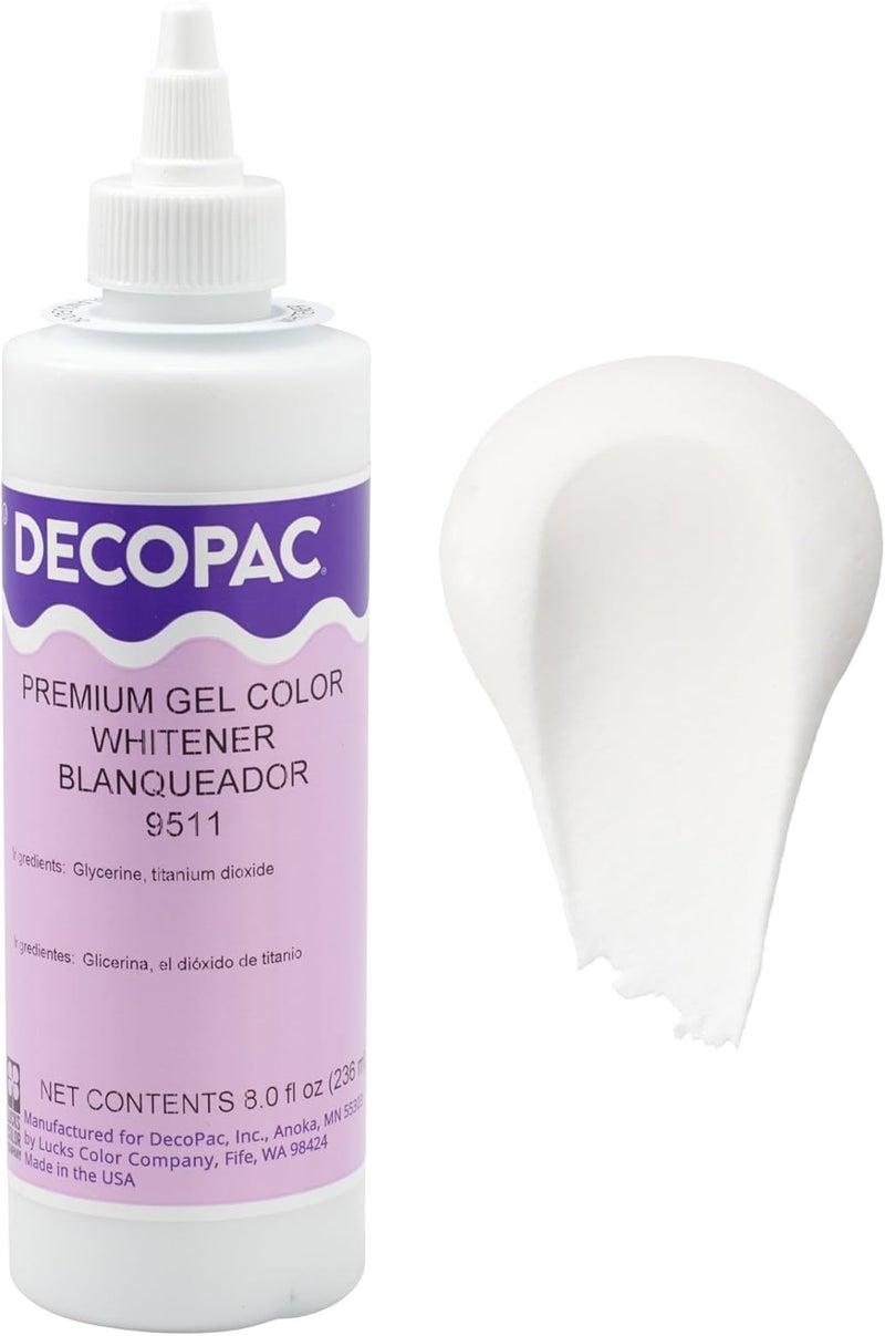 DecoPac Premium Gel Color Whitener - 8 oz Food Coloring Gel for Baking - Image 1