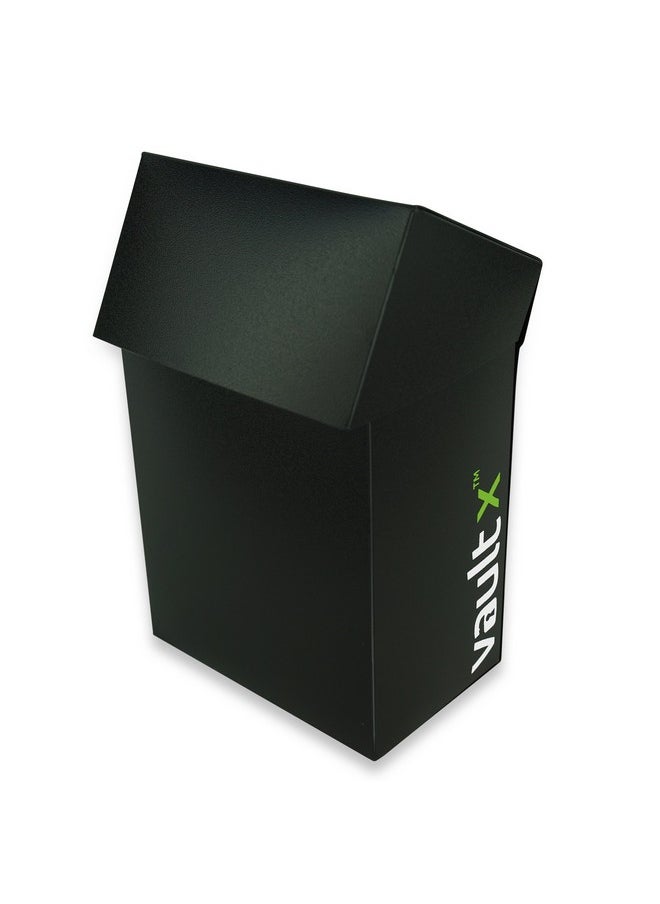 فولت إكس صندوق Vault X Deck و100 غلاف أسود للبطاقات - حجم متوسط لـ 70-80 بطاقة ذات غلاف - حامل بطاقات خالٍ من مادة PVC لبطاقات TCG (متوسط + 100)  - Image 3