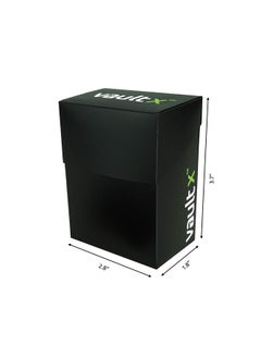 Vault X Vault X Deck Box and 100 Black Card Sleeves - Medium Size for 70-80 Sleeved Cards - PVC Free Card Holder for TCG (Medium + 100)  - Image 5