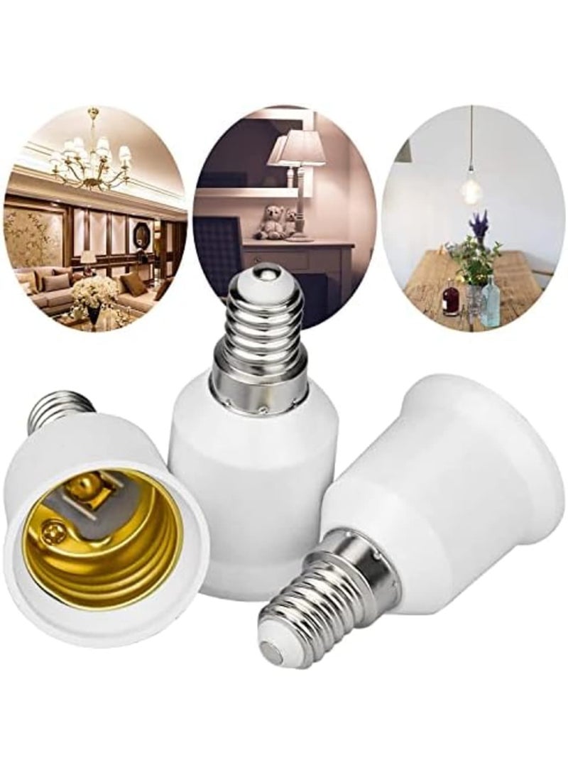 10 Pack E14 to E27 Adapter, Light Bulb Base Converters Lamp Fitting Converter Holder Lamp Base Adapter for Led Bulbs and Incandescent Bulbs and CFL Bulbs - Image 4