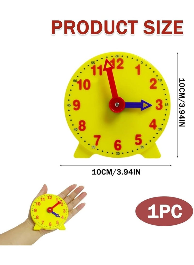 Learning Clock, Time Telling Clock for Kids Children Students, Mini Learn To Tell The Time Puzzle Educational Tool, Math Learning in Classrooms Demonstration 12 Hour Two-Hand Linkage Ages 5+ - Image 2