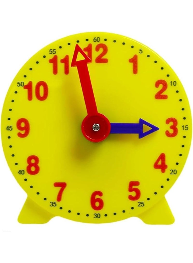 Learning Clock, Time Telling Clock for Kids Children Students, Mini Learn To Tell The Time Puzzle Educational Tool, Math Learning in Classrooms Demonstration 12 Hour Two-Hand Linkage Ages 5+ - Image 1