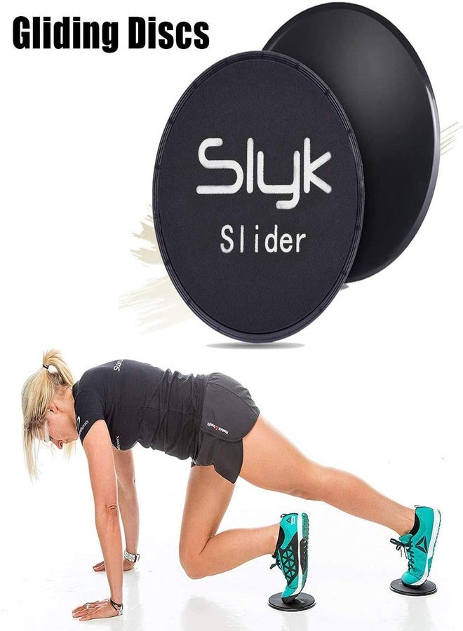 SLYK Fabric Resistance Bands & Core Sliders Set - Non-Slip Booty Bands for Women & Men, 3 Levels Workout Loops + Dual-Sided Sliders for Home Gym, Glutes, Legs, Abs, Full Body Fitness Training - Image 4