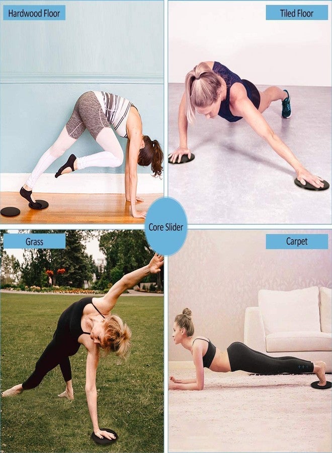 SLYK Fabric Resistance Bands & Core Sliders Set - Non-Slip Booty Bands for Women & Men, 3 Levels Workout Loops + Dual-Sided Sliders for Home Gym, Glutes, Legs, Abs, Full Body Fitness Training - Image 3